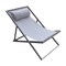 Armen Living Wave Outdoor Patio Aluminum Deck Chair in Gray Powder Coated Finish with Gray Sling Textilene LCWALOGR - alternate 1